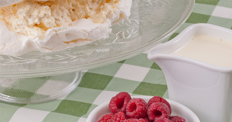 Ingrédients pour une pavlova facile